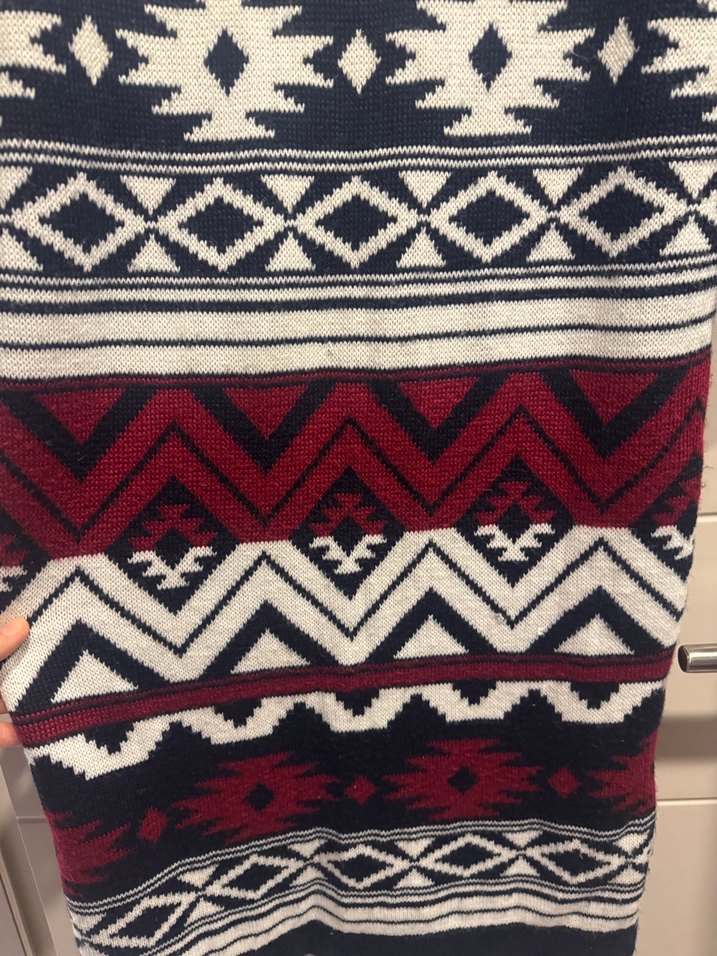 Bohem Desenli Uzun Örgü Hırka - Görsel 4