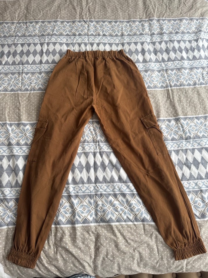 Kadın Kahverengi Rahat Kesim Koton Pantolon - Görsel 2