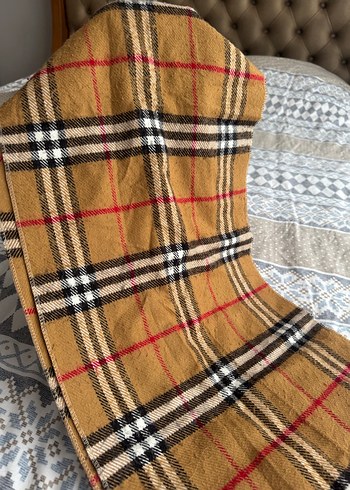 Kahverengi Ekose Kadın Atkı - Görsel 2