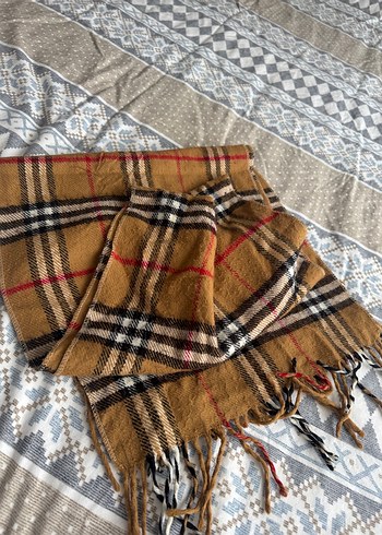 Kahverengi Ekose Kadın Atkı - Görsel 3