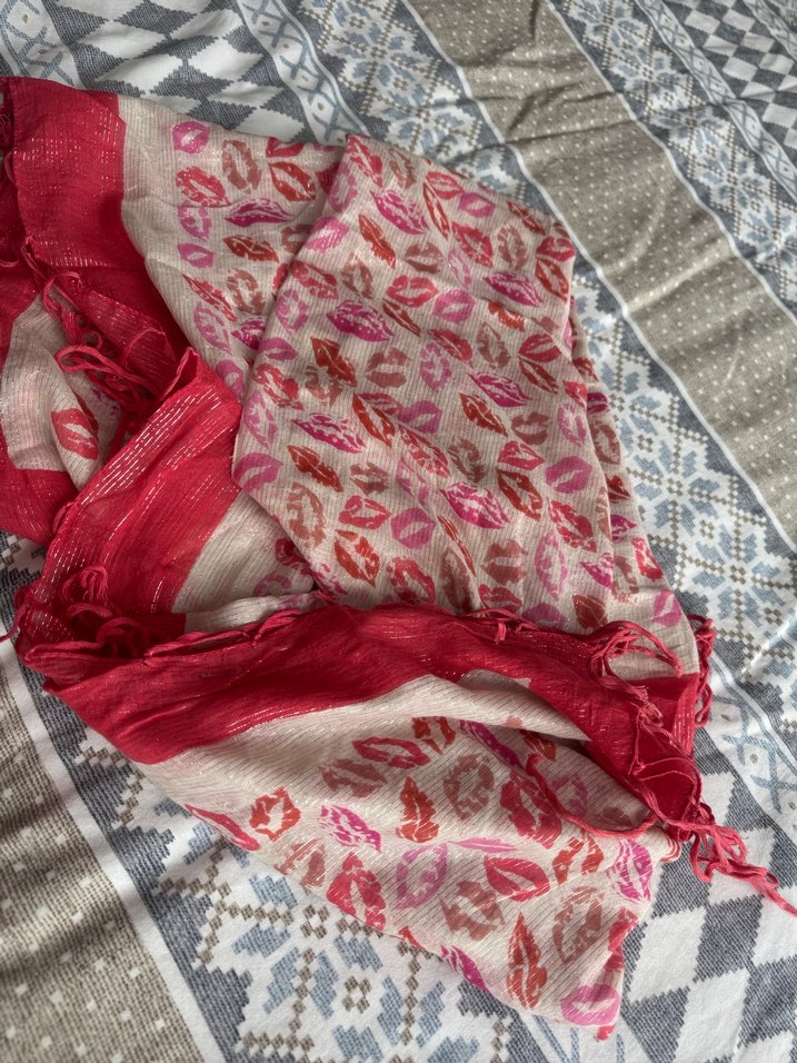 Pembe Bohem Drapeli Kadın Şal - Görsel 3