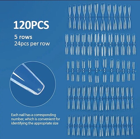 120 Adet takma tırnak ( gel tırnak) - Görsel 7