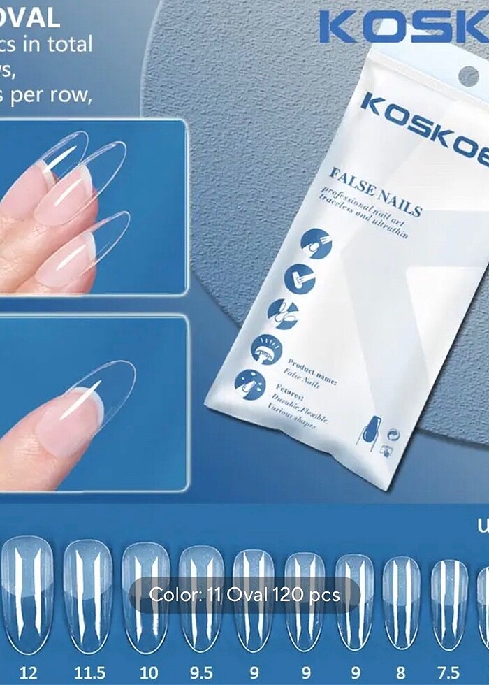 120 Adet takma tırnak ( gel tırnak) - Görsel 4