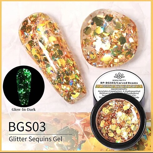 1 ADET GLİTER GEL 7ML