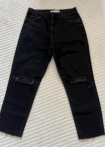 Kadın Siyah Regular Fit Denim Jean