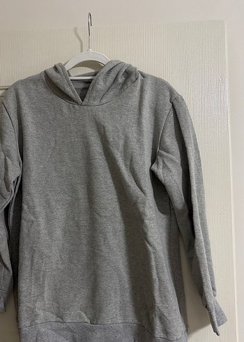 Gri Kapüşonlu Kadın Sweatshirt