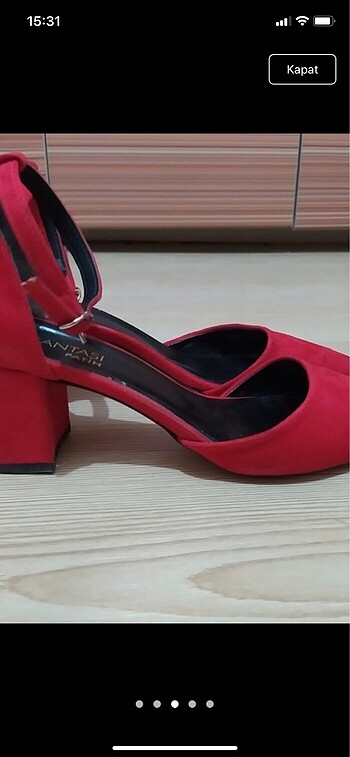 39 Beden bordo Renk Kırmızı topuklu ayakkabı