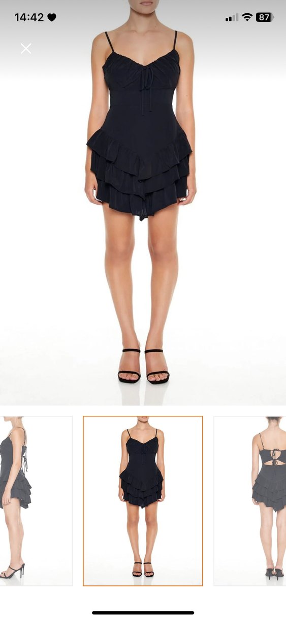 Siyah Mini Kadın Elbise - Görsel 2