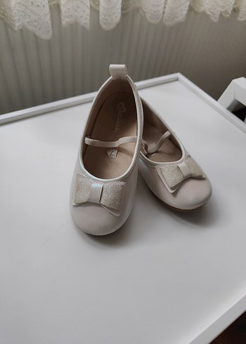 Kız Çocuk Beyaz Fiyonklu Babet - Görsel 2