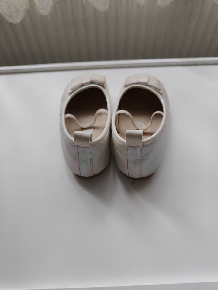 Kız Çocuk Beyaz Fiyonklu Babet - Görsel 5