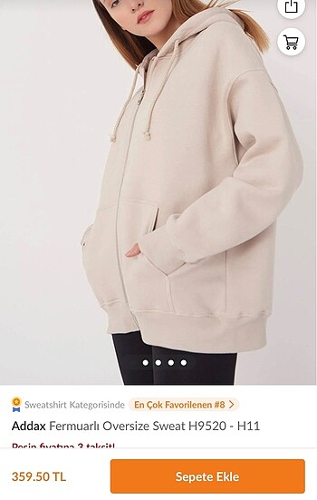 addax bej sweat