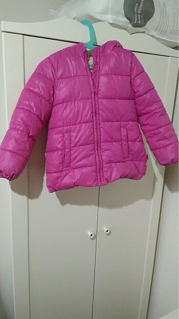 Pembe çocuk mont