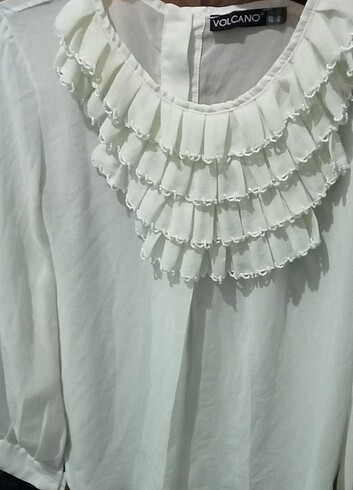 Boncuklu şifon gömlek