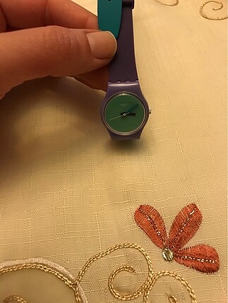 Swatch Swatch tasarım mor yeşil kadın saati
