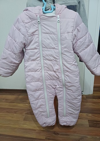 Kız Bebek Pembe Kapüşonlu Tulum - Görsel 3