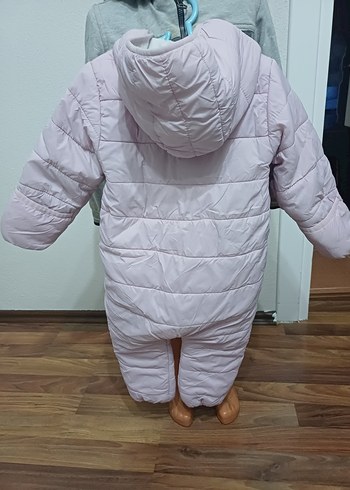 Kız Bebek Pembe Kapüşonlu Tulum - Görsel 4