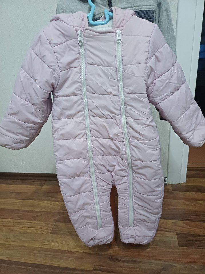 Kız Bebek Pembe Kapüşonlu Tulum - Görsel 3