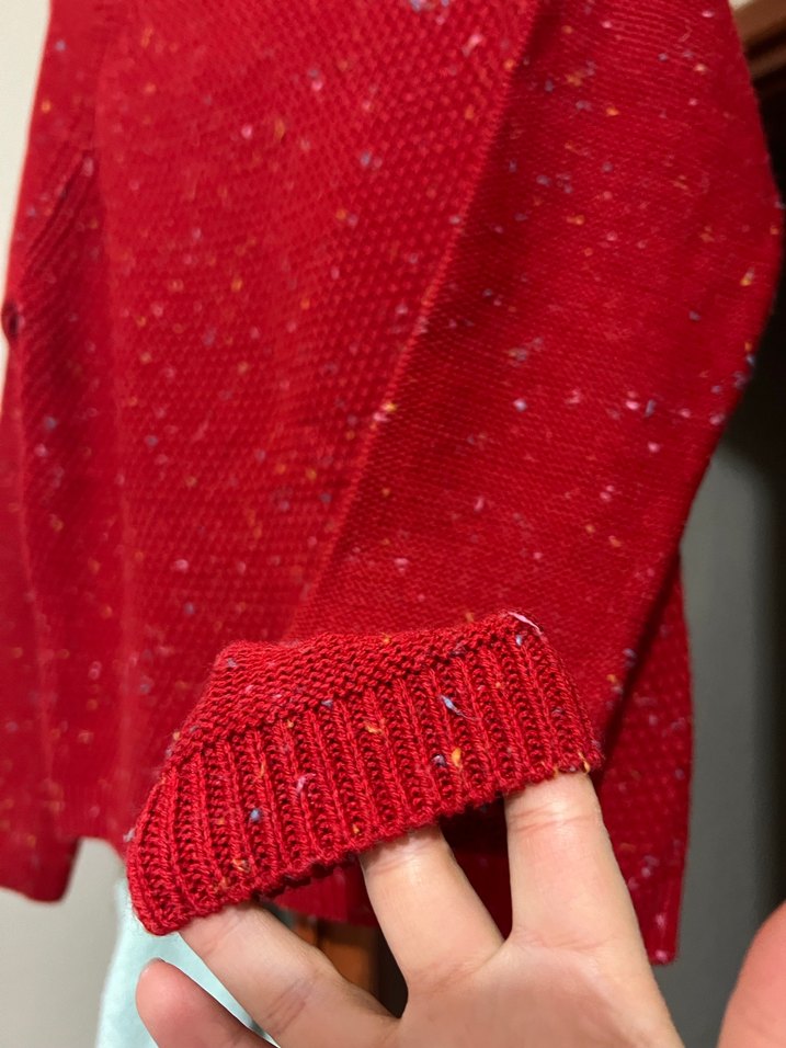 Kırmızı Triko Kadın Kazak - Görsel 4