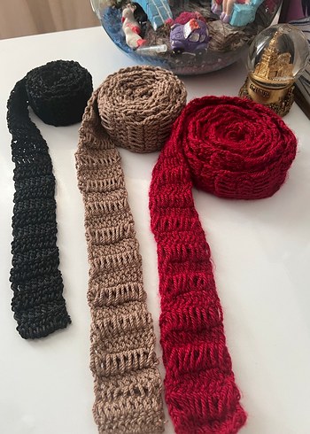 Kadın örme atkı - Görsel 3