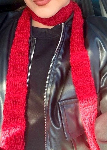 Kadın örme atkı - Görsel 6