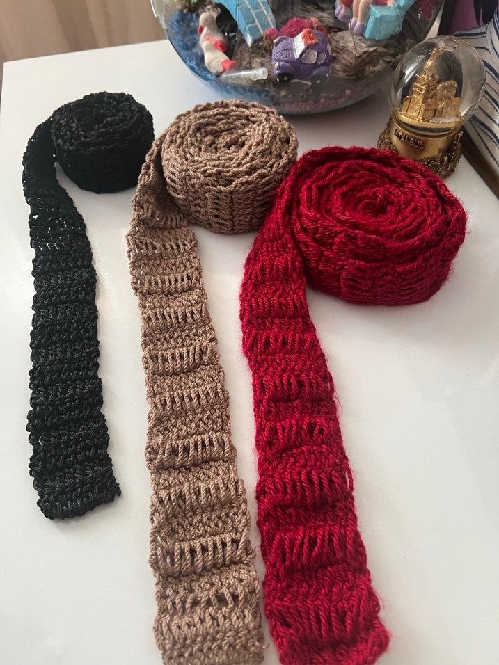 Kadın örme atkı - Görsel 3