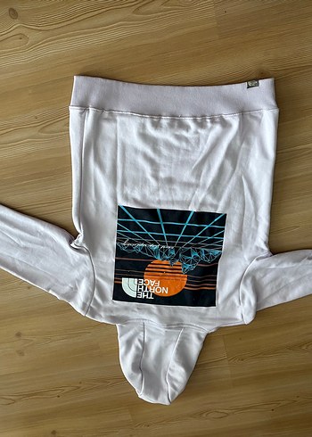 North Face Beyaz Uzun Kollu Kadın Sweatshirt