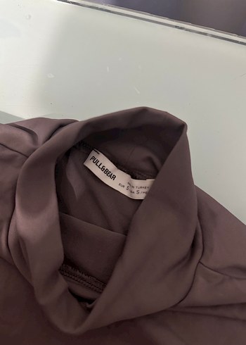 s Beden kahverengi Renk Kahverengi Uzun Kollu Boğazlı Body