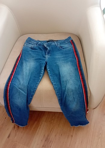 Kadın Mavi Bol Kesim Kot Pantolon