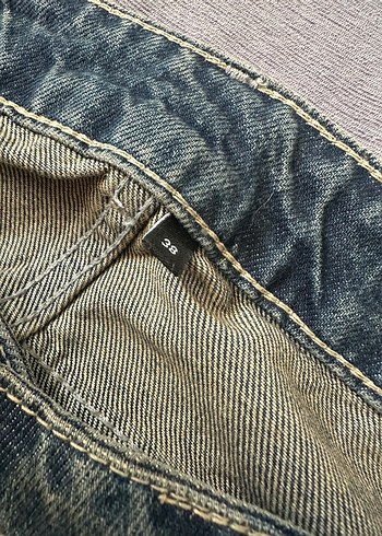38 Beden trendyolmilla Gri Tonlu Mavi Midi Kot Pantolon