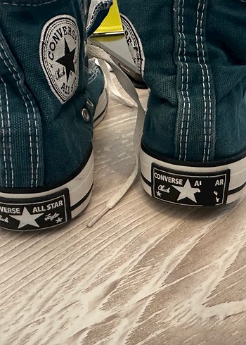 38 Beden Kadın petrol Mavi yeşil Denim Converse Sneakers