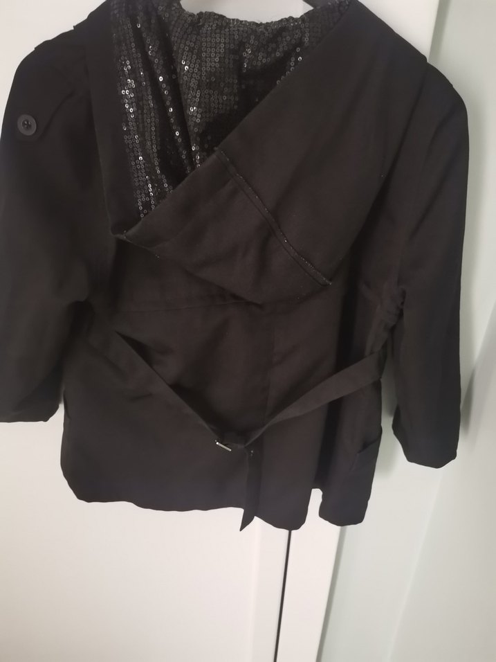 Düğmeli Siyah Kadın  Ceket - Görsel 4