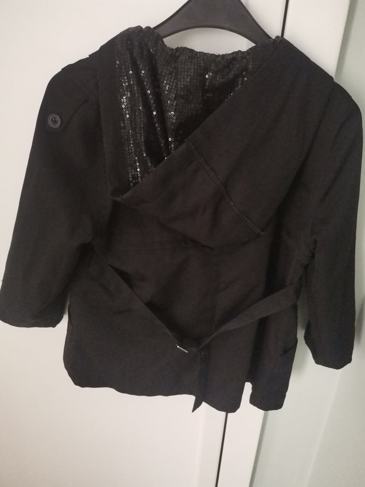 Düğmeli Siyah Kadın  Ceket - Görsel 3