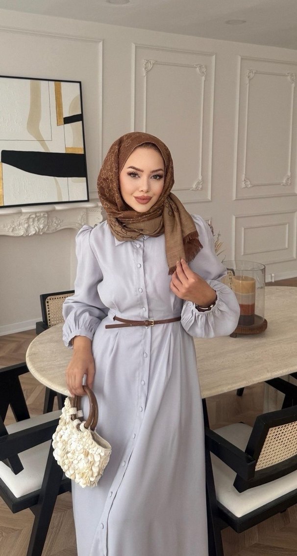 Tensel kumaş elbise - Görsel 2