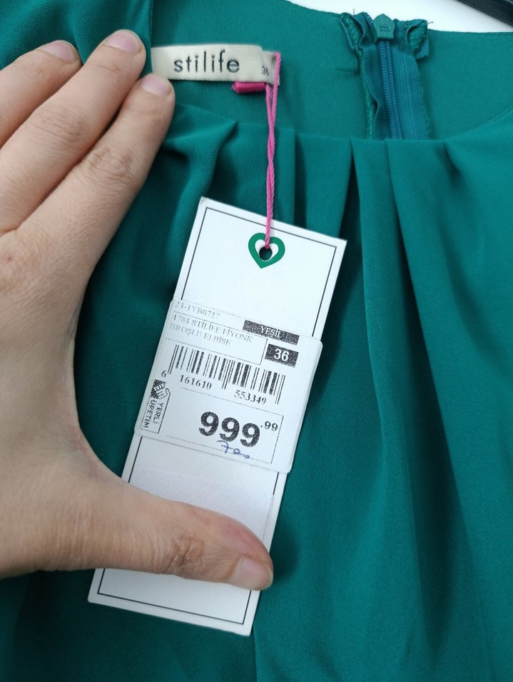 krep kumaş elbise - Görsel 3