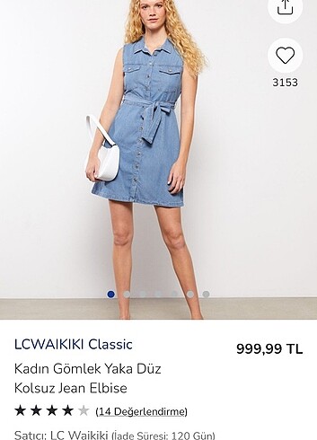 LC Waikiki ince kot elbise