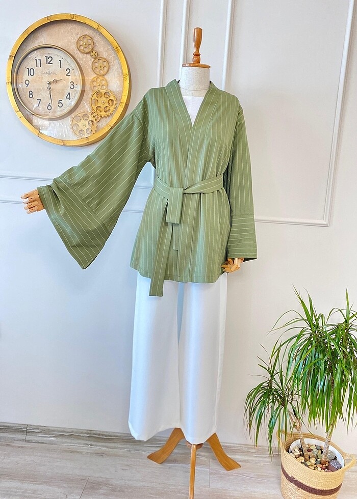 Haki kimono takım - Görsel 2