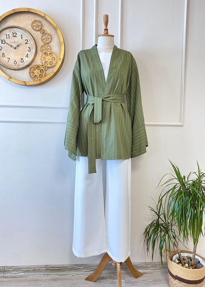 Haki kimono takım - Görsel 3