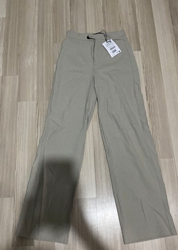 Bej Kadın Kumaş Pantolon Normal Kesim