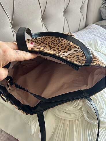 Beden kahverengi Renk Leopar çanta