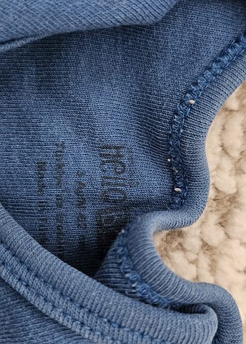 Uzun Kollu Mavi Denim Bebek Body - Görsel 2