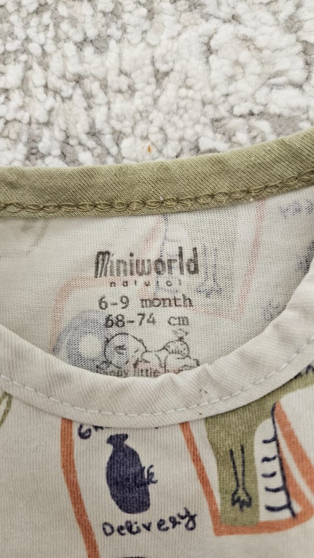 Kısa Kollu Pamuklu Erkek Bebek Body - Görsel 2