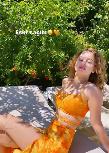 Turuncu Bağcıklı Uzun Bağlamalı etek takım - Görsel 2