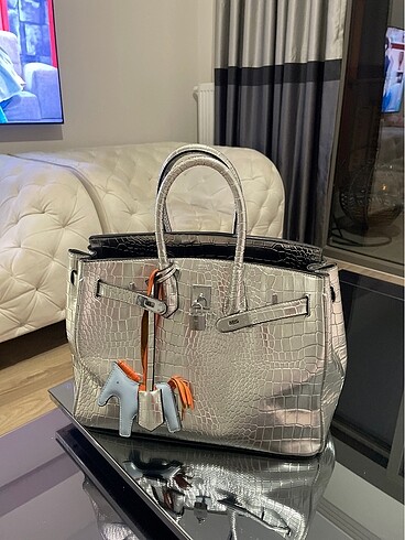 Silver tote çanta - Görsel 2