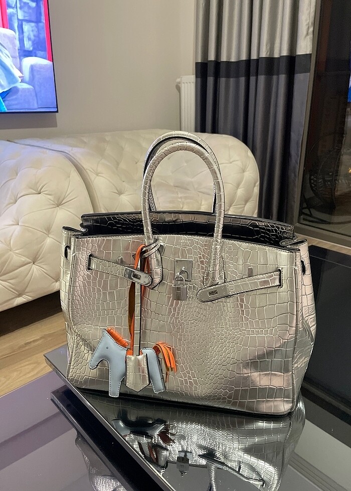 Silver tote çanta - Görsel 2