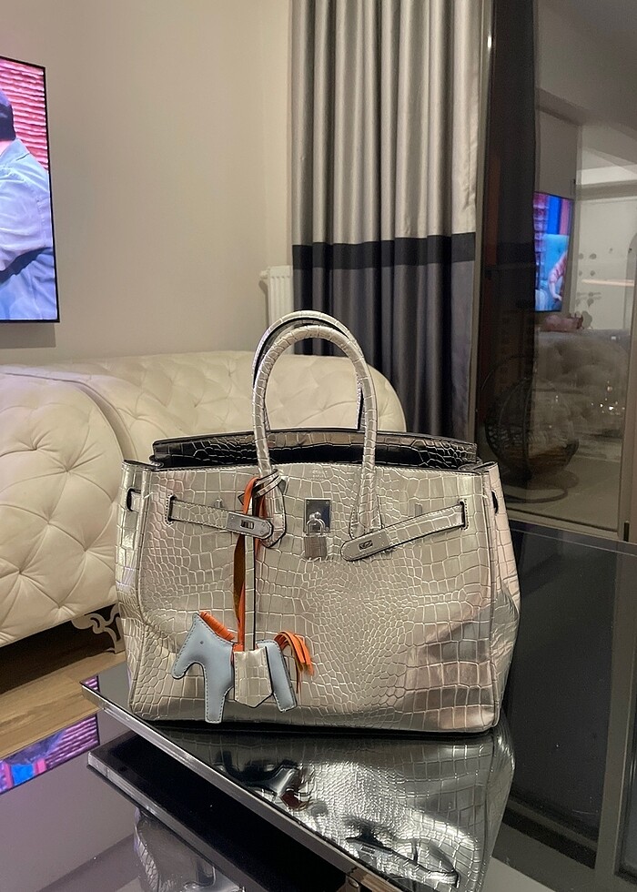 Silver tote çanta - Görsel 3