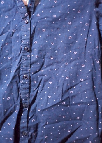 Lacivert Uzun Kollu Gömlek - Görsel 2