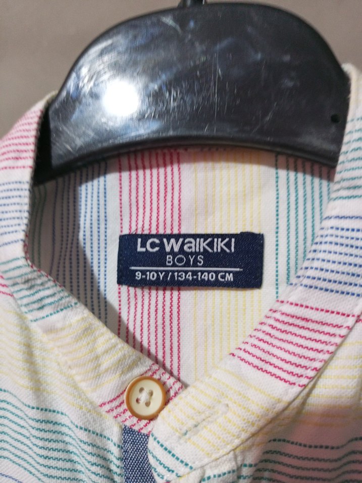 Çok Renkli Düğmeli Kısa Kollu Gömlek - Görsel 2