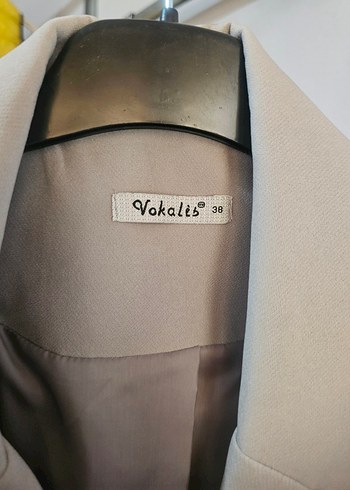Diğer Gri Düğmeli Mini Kadın Blazer Ceket