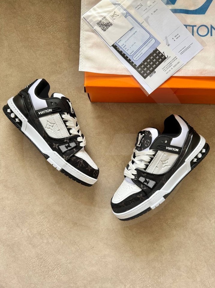 Beyaz Siyah Bağcıklı Erkek Spor Ayakkabı - Görsel 4