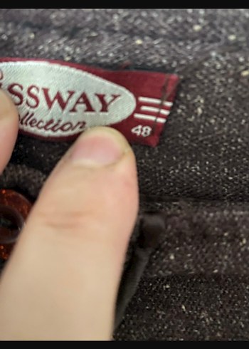 Düğmeli Kahverengi Midi Keten Etek - Görsel 4